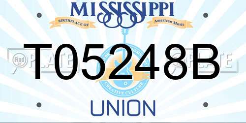 T05248B Mississippi License Plate