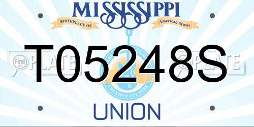 T05248S Mississippi License Plate