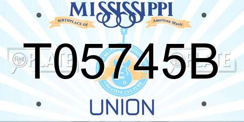 T05745B Mississippi License Plate
