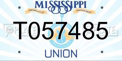 T057485 Mississippi License Plate
