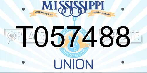 T057488 Mississippi License Plate