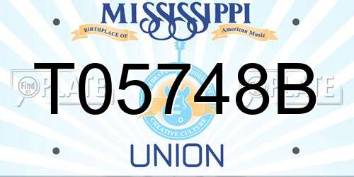 T05748B Mississippi License Plate