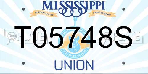 T05748S Mississippi License Plate