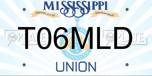 T06MLD Mississippi License Plate