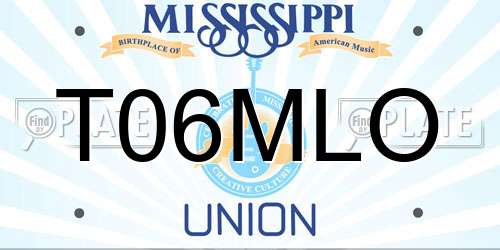 T06MLO Mississippi License Plate