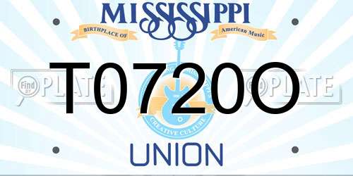 T0720O Mississippi License Plate