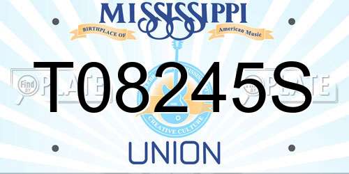 T08245S Mississippi License Plate