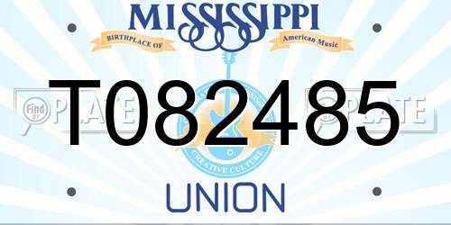 T082485 Mississippi License Plate