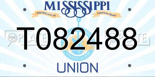 T082488 Mississippi License Plate