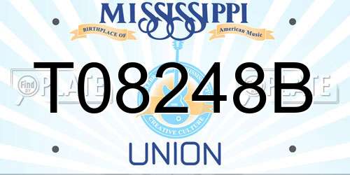 T08248B Mississippi License Plate