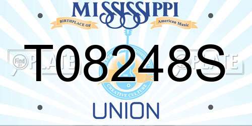 T08248S Mississippi License Plate