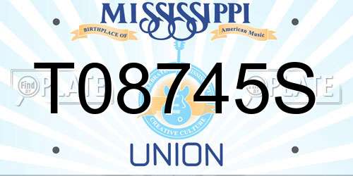 T08745S Mississippi License Plate