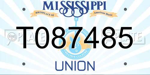 T087485 Mississippi License Plate