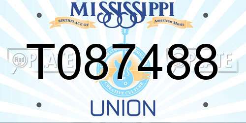T087488 Mississippi License Plate