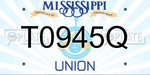 T0945Q Mississippi License Plate