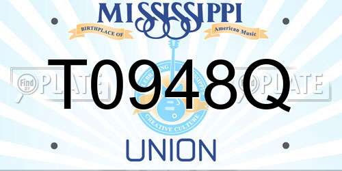 T0948Q Mississippi License Plate
