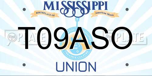 T09ASO Mississippi License Plate