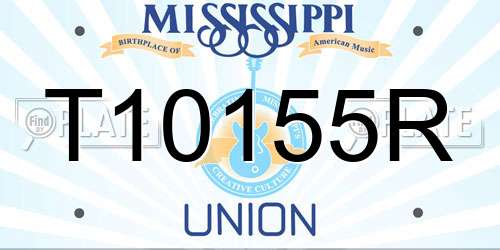 T10155R Mississippi License Plate
