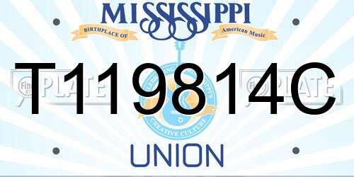 T119814C Mississippi License Plate