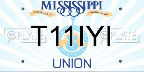 T11IYI Mississippi License Plate