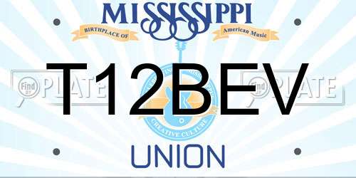 T12BEV Mississippi License Plate