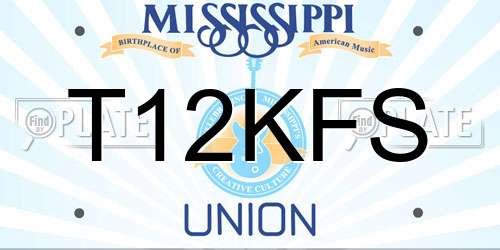 T12KFS Mississippi License Plate