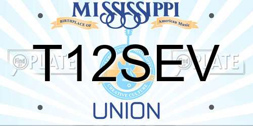 T12SEV Mississippi License Plate