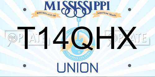 T14QHX Mississippi License Plate