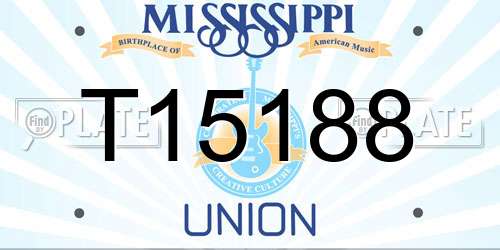 T15188 Mississippi License Plate