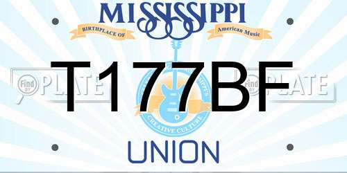 T177BF Mississippi License Plate