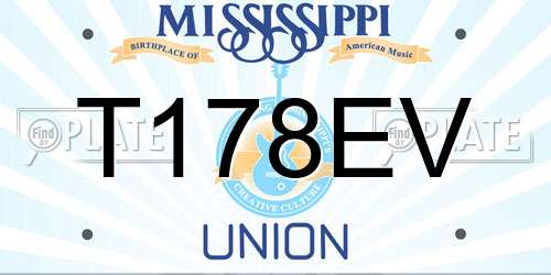 T178EV Mississippi License Plate
