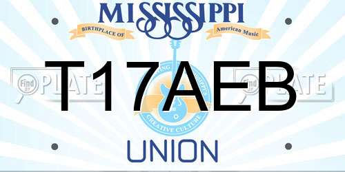 T17AEB Mississippi License Plate