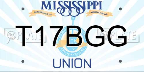 T17BGG Mississippi License Plate