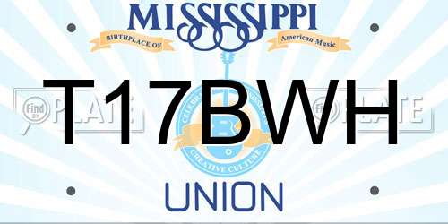 T17BWH Mississippi License Plate