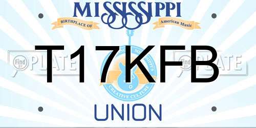 T17KFB Mississippi License Plate