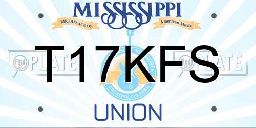 T17KFS Mississippi License Plate