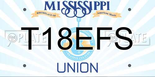 T18EFS Mississippi License Plate