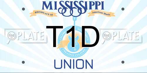 T1D Mississippi License Plate