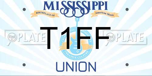 T1FF Mississippi License Plate