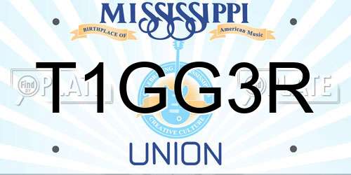 T1GG3R Mississippi License Plate
