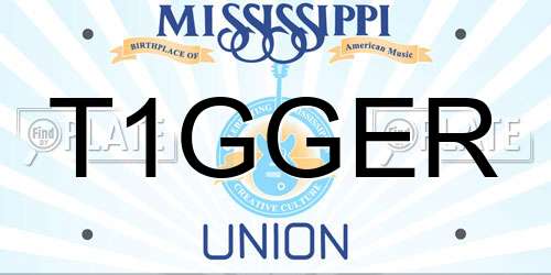 T1GGER Mississippi License Plate
