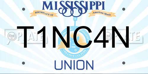 T1NC4N Mississippi License Plate