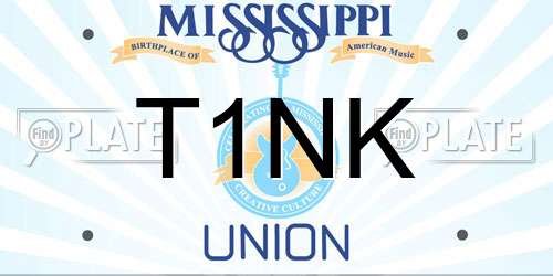 T1NK Mississippi License Plate