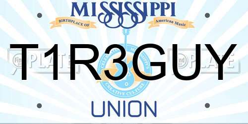 T1R3GUY Mississippi License Plate