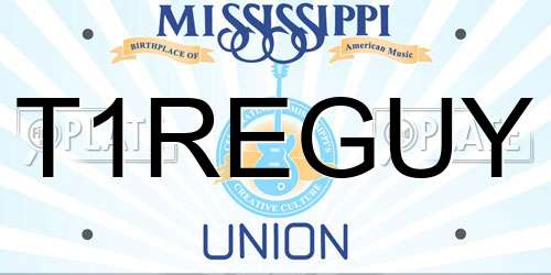 T1REGUY Mississippi License Plate