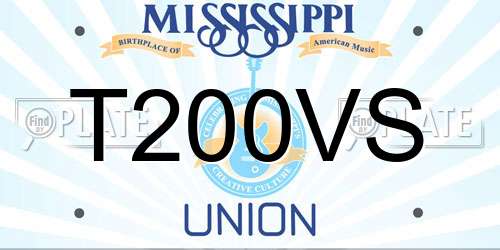 T200VS Mississippi License Plate