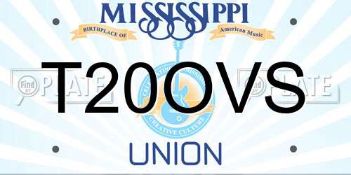 T20OVS Mississippi License Plate