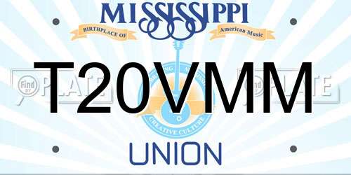 T20VMM Mississippi License Plate