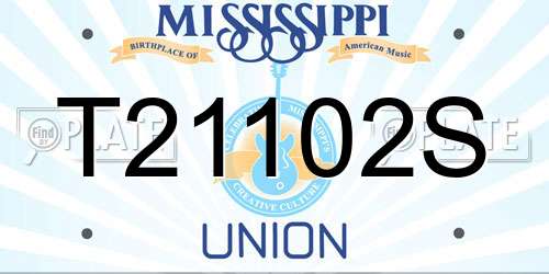 T21102S Mississippi License Plate