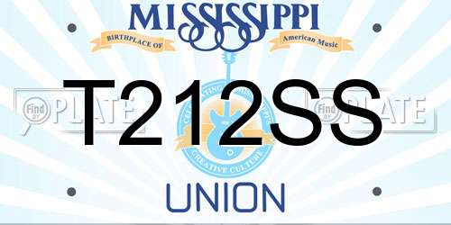 T212SS Mississippi License Plate